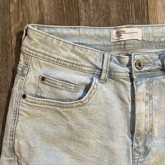 BERKSHIRE | Light Blue Distressed Denim Bermuda Shorts - Picture 2 of 8
